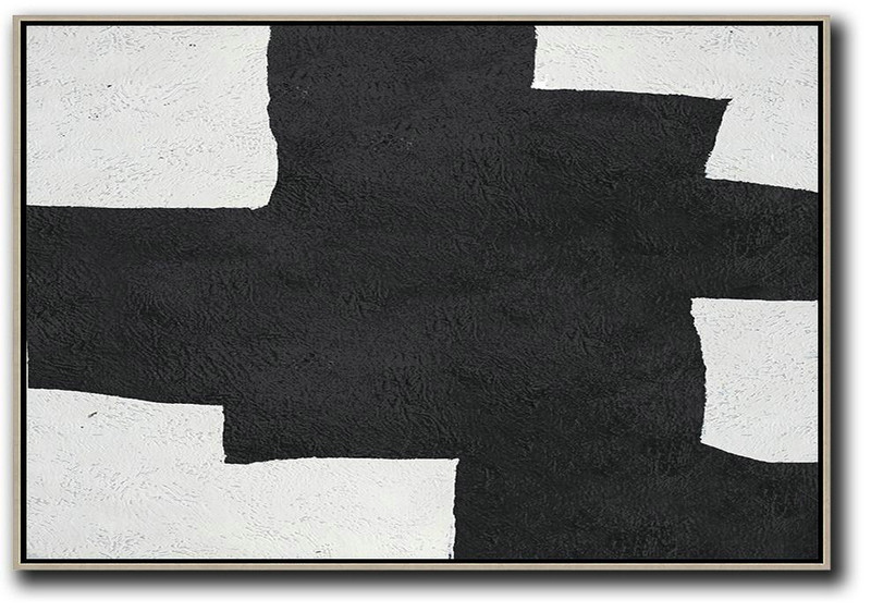 Acrylic Painting On Canvas,Oversized Horizontal Minimal Art On Canvas - Extra Large Canvas Art,Handmade Acrylic Painting